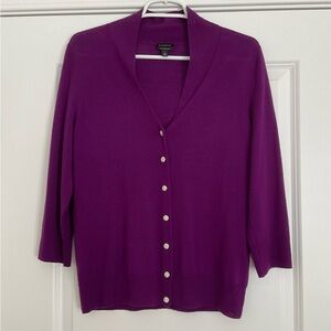 Talbots Women's Cardigan in Vibrant Purple